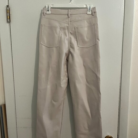 Wilfred Melina Cropped Vegan Leather Pants in Birch - Picture 4 of 6